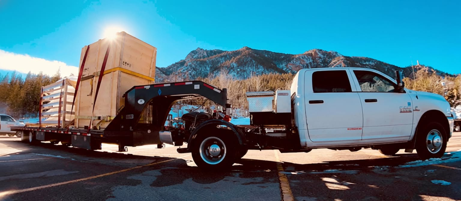Hotshot Truck on the road